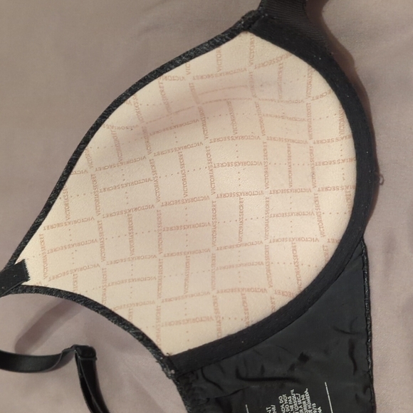 Victoria's Secret Uplift Semi Demi 34C Padded Wired Black Heathered - Picture 5 of 9